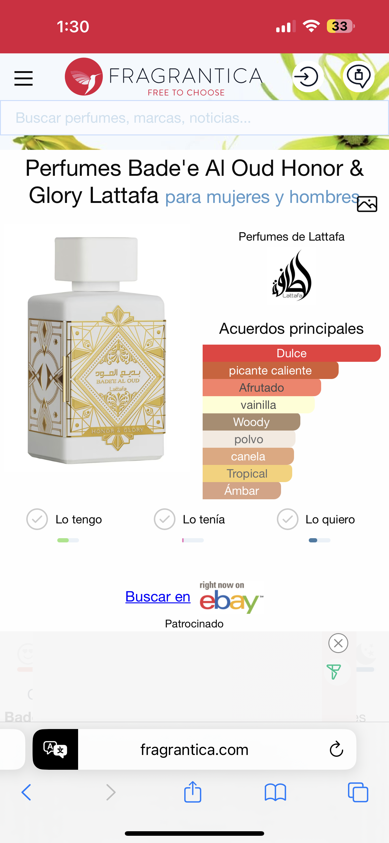 Bade'e Al Oud Honor & Glory Lattafa